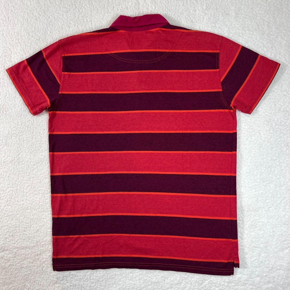 DIESEL 55DSL Polo Shirt Striped‎ Red Y2K Streetwear Cotton Men's Size L VTG NWT - Picture 2 of 14